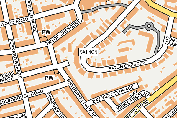 SA1 4QN map - OS OpenMap – Local (Ordnance Survey)