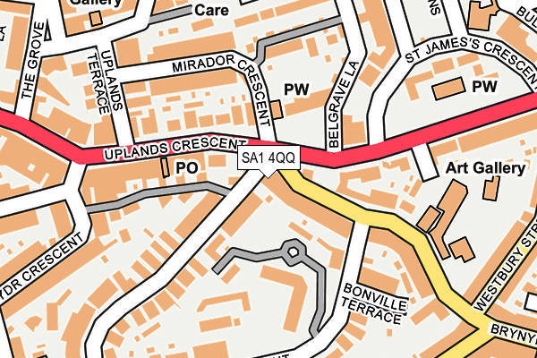 SA1 4QQ map - OS OpenMap – Local (Ordnance Survey)