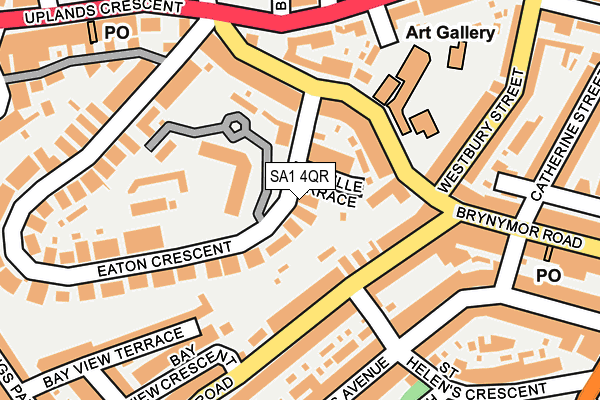 SA1 4QR map - OS OpenMap – Local (Ordnance Survey)