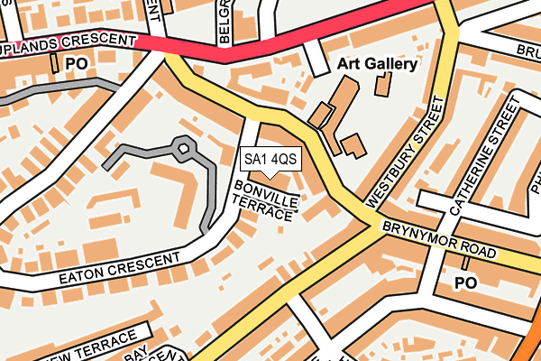 SA1 4QS map - OS OpenMap – Local (Ordnance Survey)