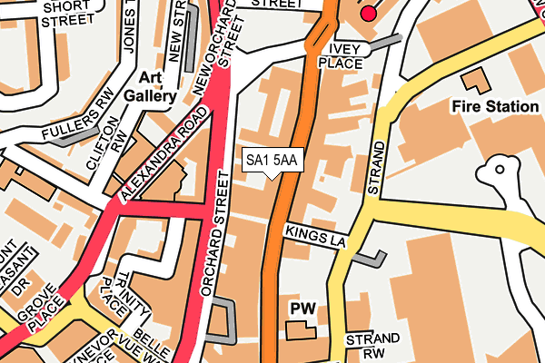 SA1 5AA map - OS OpenMap – Local (Ordnance Survey)