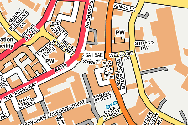 SA1 5AE map - OS OpenMap – Local (Ordnance Survey)