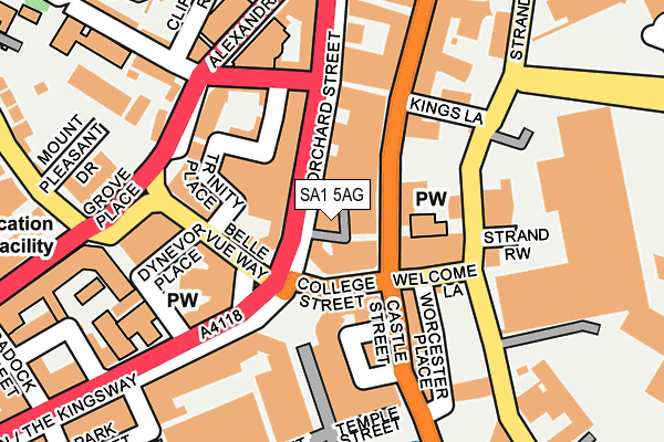 SA1 5AG map - OS OpenMap – Local (Ordnance Survey)