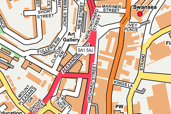 SA1 5AJ map - OS OpenMap – Local (Ordnance Survey)