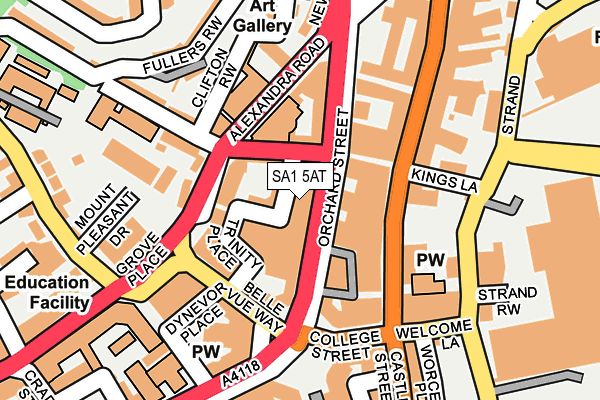 SA1 5AT map - OS OpenMap – Local (Ordnance Survey)
