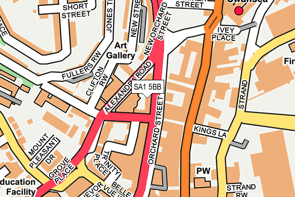 SA1 5BB map - OS OpenMap – Local (Ordnance Survey)