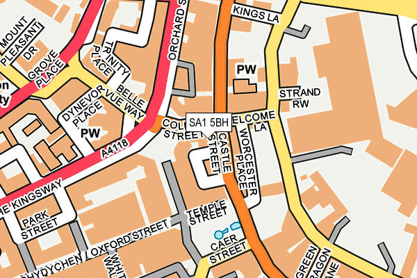 SA1 5BH map - OS OpenMap – Local (Ordnance Survey)