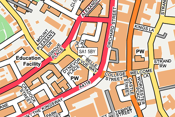 Map of BELLE VUE BISTRO ( SWANSEA) LIMITED at local scale