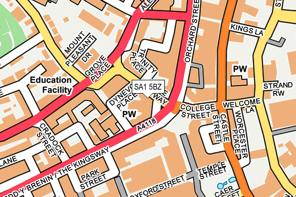SA1 5BZ map - OS OpenMap – Local (Ordnance Survey)