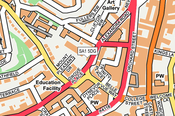 SA1 5DG map - OS OpenMap – Local (Ordnance Survey)