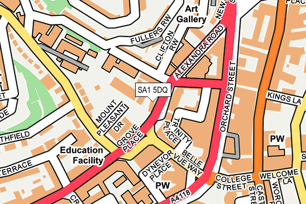 SA1 5DQ map - OS OpenMap – Local (Ordnance Survey)