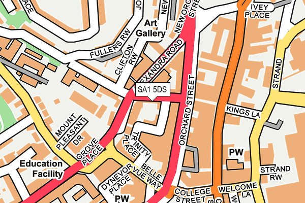 SA1 5DS map - OS OpenMap – Local (Ordnance Survey)