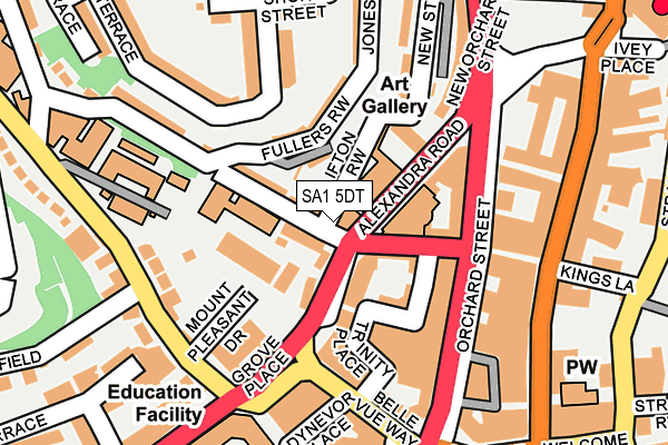 SA1 5DT map - OS OpenMap – Local (Ordnance Survey)