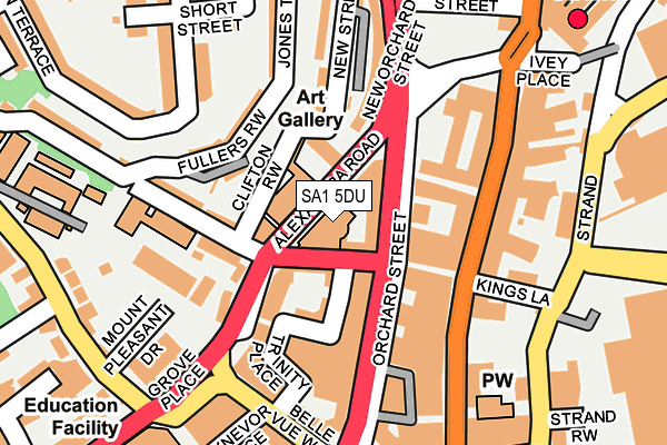 SA1 5DU map - OS OpenMap – Local (Ordnance Survey)