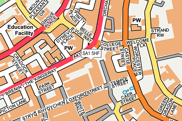 SA1 5HF map - OS OpenMap – Local (Ordnance Survey)