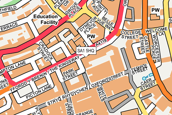 SA1 5HQ map - OS OpenMap – Local (Ordnance Survey)