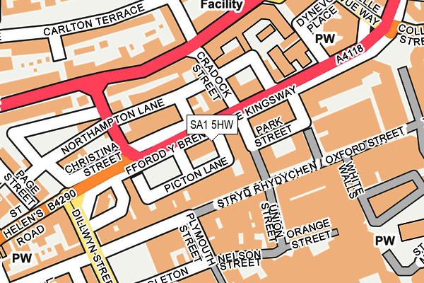 SA1 5HW map - OS OpenMap – Local (Ordnance Survey)