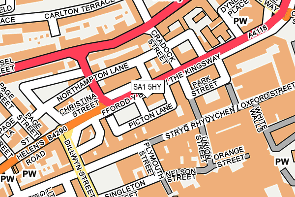 SA1 5HY map - OS OpenMap – Local (Ordnance Survey)