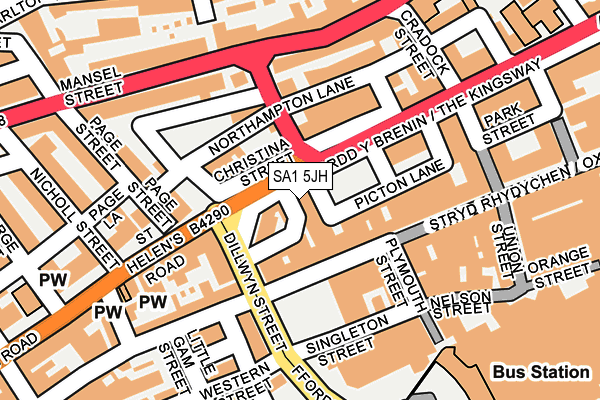 SA1 5JH map - OS OpenMap – Local (Ordnance Survey)