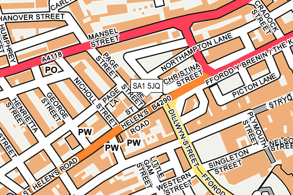 SA1 5JQ map - OS OpenMap – Local (Ordnance Survey)