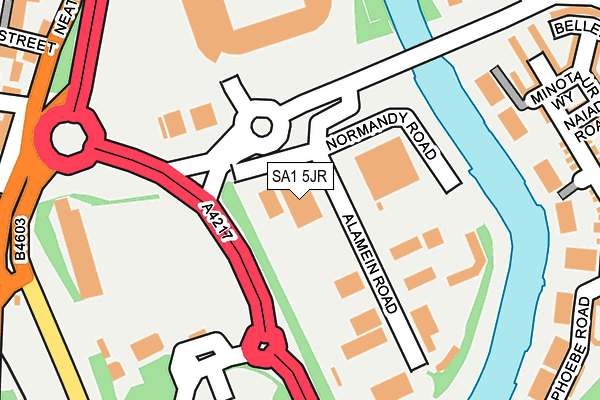 SA1 5JR map - OS OpenMap – Local (Ordnance Survey)