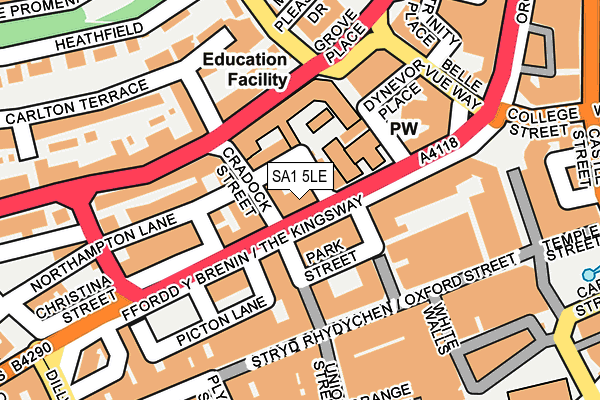 SA1 5LE map - OS OpenMap – Local (Ordnance Survey)