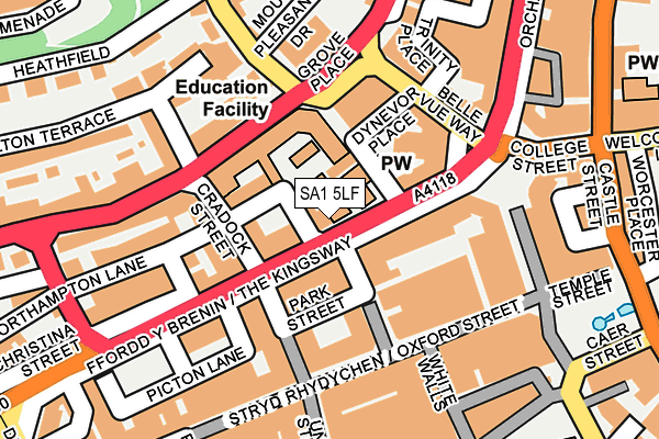 SA1 5LF map - OS OpenMap – Local (Ordnance Survey)