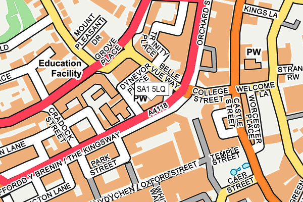 SA1 5LQ map - OS OpenMap – Local (Ordnance Survey)