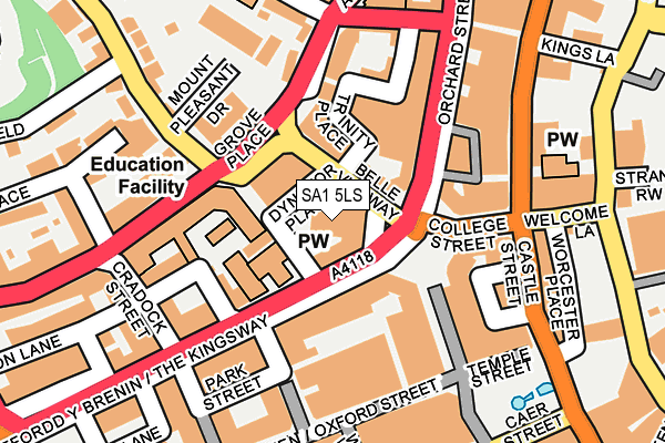 SA1 5LS map - OS OpenMap – Local (Ordnance Survey)