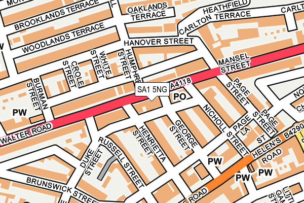 SA1 5NG map - OS OpenMap – Local (Ordnance Survey)