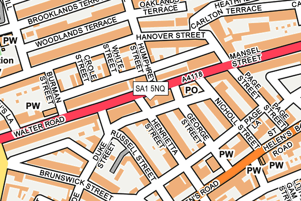 SA1 5NQ map - OS OpenMap – Local (Ordnance Survey)