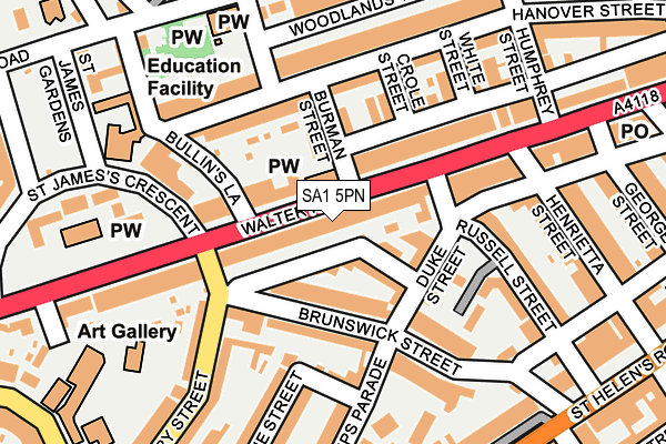 SA1 5PN map - OS OpenMap – Local (Ordnance Survey)