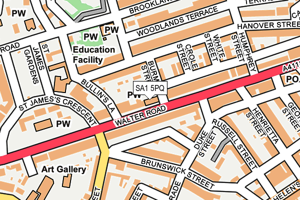 SA1 5PQ map - OS OpenMap – Local (Ordnance Survey)