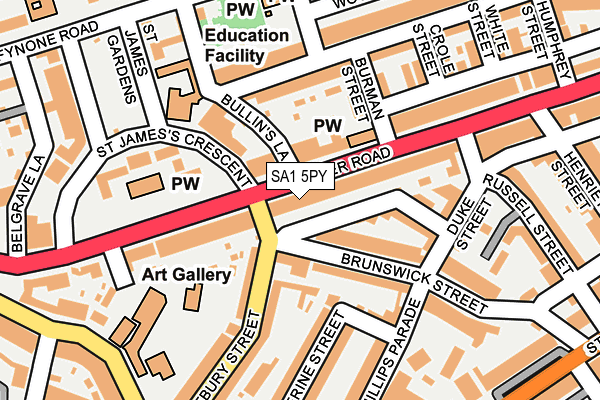 SA1 5PY map - OS OpenMap – Local (Ordnance Survey)