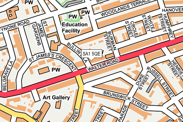 SA1 5QE map - OS OpenMap – Local (Ordnance Survey)