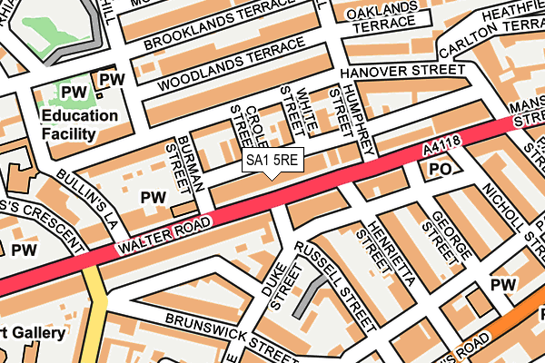 SA1 5RE map - OS OpenMap – Local (Ordnance Survey)