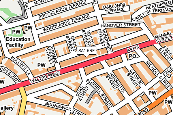 SA1 5RF map - OS OpenMap – Local (Ordnance Survey)