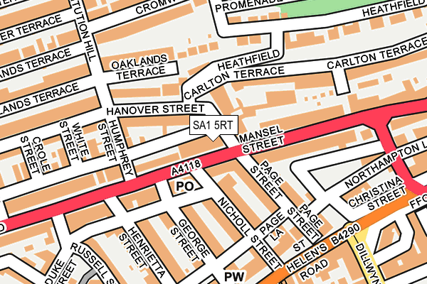 SA1 5RT map - OS OpenMap – Local (Ordnance Survey)