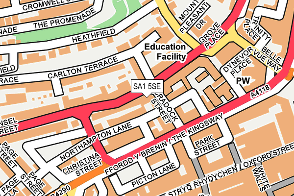 SA1 5SE map - OS OpenMap – Local (Ordnance Survey)