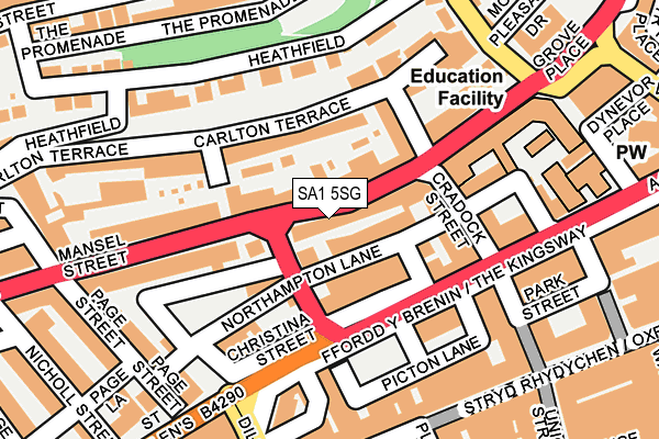 SA1 5SG map - OS OpenMap – Local (Ordnance Survey)