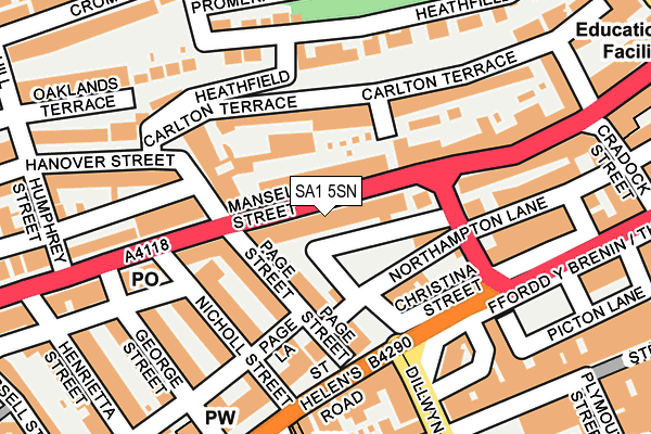 SA1 5SN map - OS OpenMap – Local (Ordnance Survey)