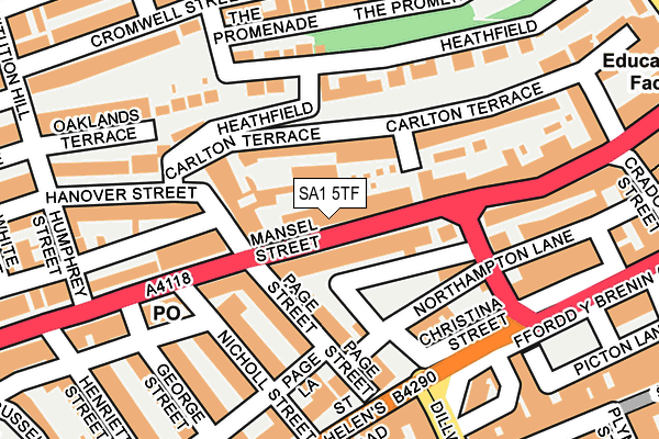 SA1 5TF map - OS OpenMap – Local (Ordnance Survey)