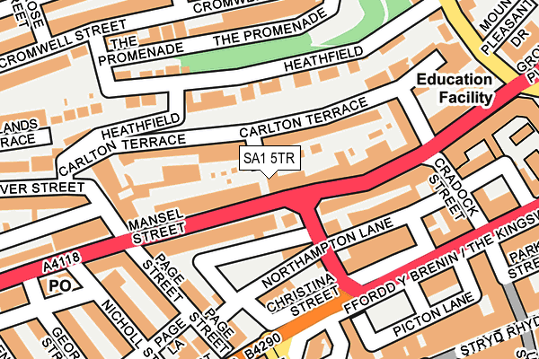SA1 5TR map - OS OpenMap – Local (Ordnance Survey)