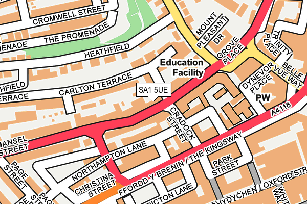 SA1 5UE map - OS OpenMap – Local (Ordnance Survey)