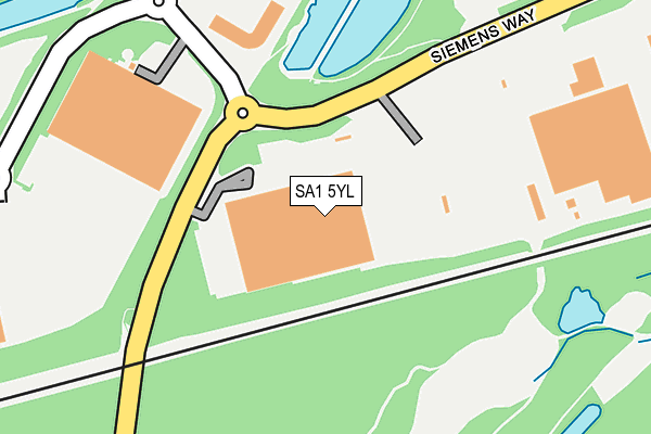 SA1 5YL map - OS OpenMap – Local (Ordnance Survey)