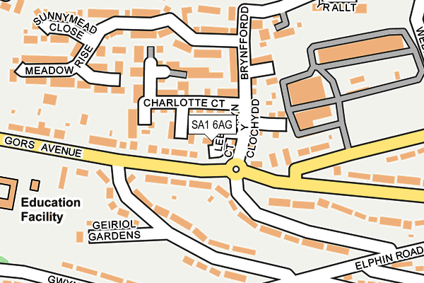 SA1 6AG map - OS OpenMap – Local (Ordnance Survey)