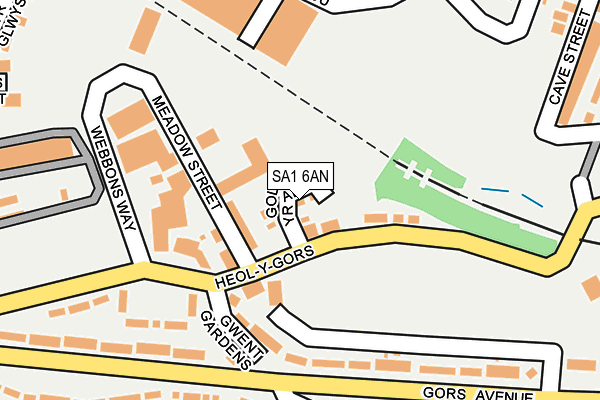 SA1 6AN map - OS OpenMap – Local (Ordnance Survey)