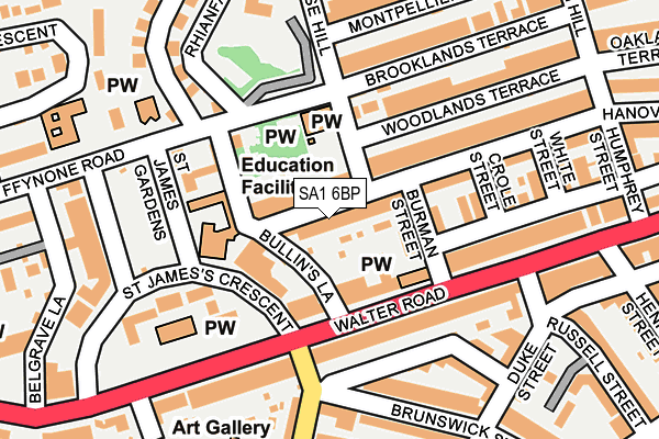 SA1 6BP map - OS OpenMap – Local (Ordnance Survey)