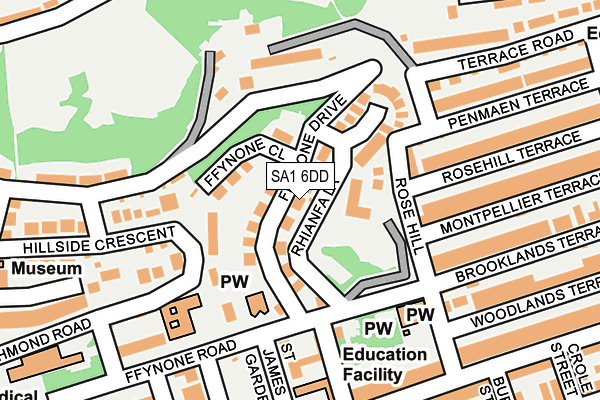 SA1 6DD map - OS OpenMap – Local (Ordnance Survey)