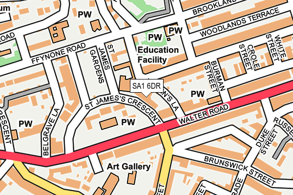 SA1 6DR map - OS OpenMap – Local (Ordnance Survey)